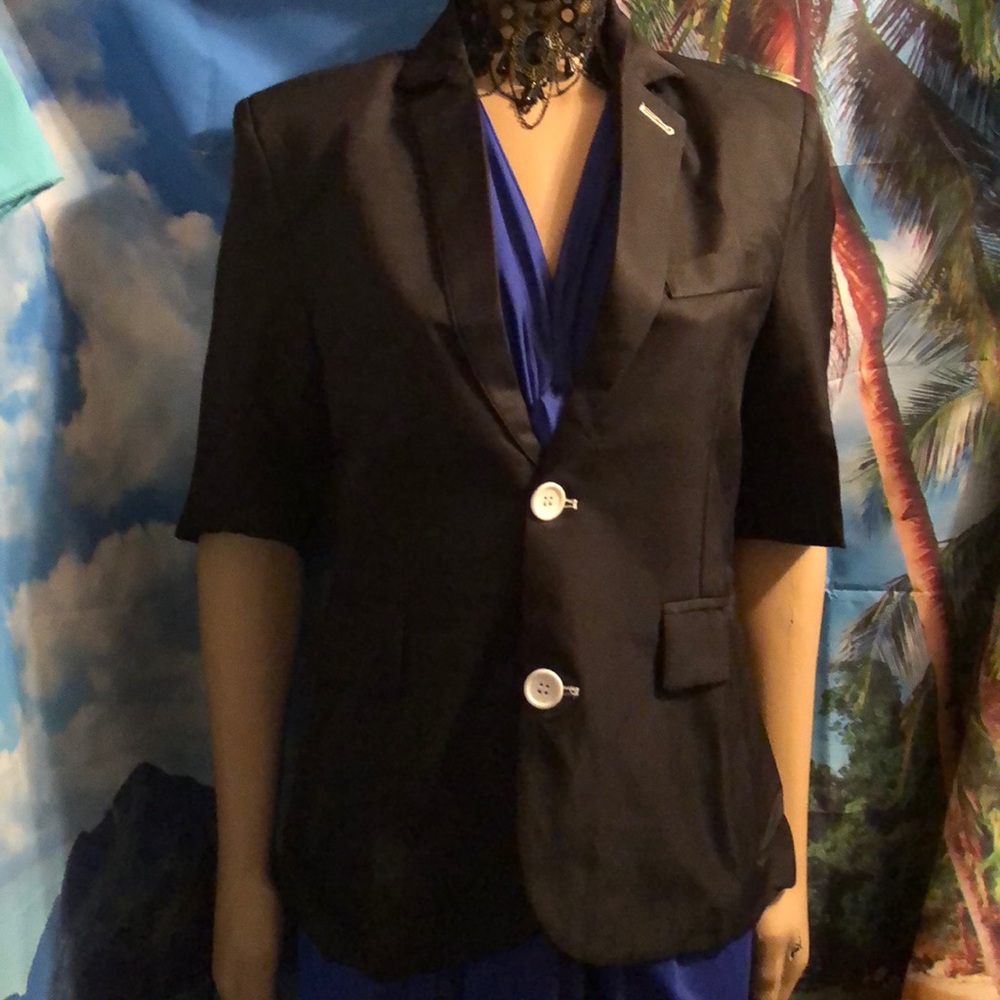 New Whatlees Large Black short sleeve jacket large